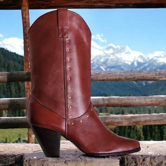 Vtg KINNEY SHOES Western Boho Pull on Boots Size 10B - Picture 7 of 17